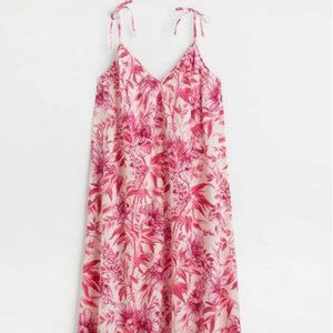 H&M Cotton Voile A-line Pink Dress summer